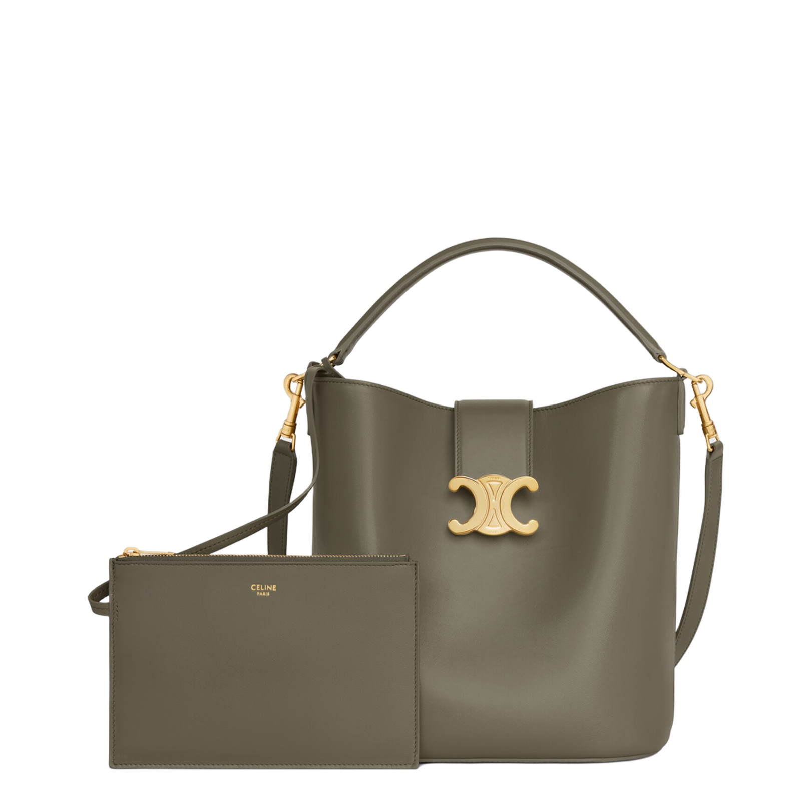 Medium Bucket Louse in Smooth Calfskin - Image 4