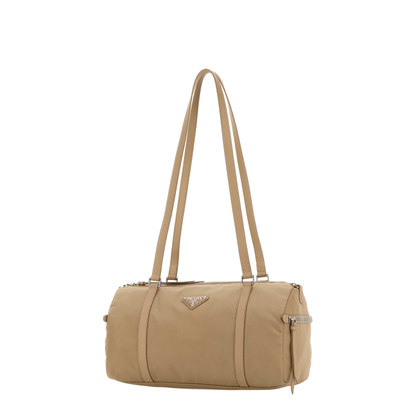 Bauletto Large Re-Nylon Shoulder Bag - Cammello - Image 2