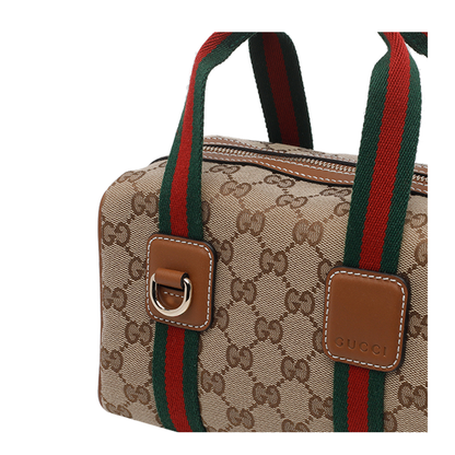 GG Supreme Mini Canvas Top Handle Bag - Beige - Image 4