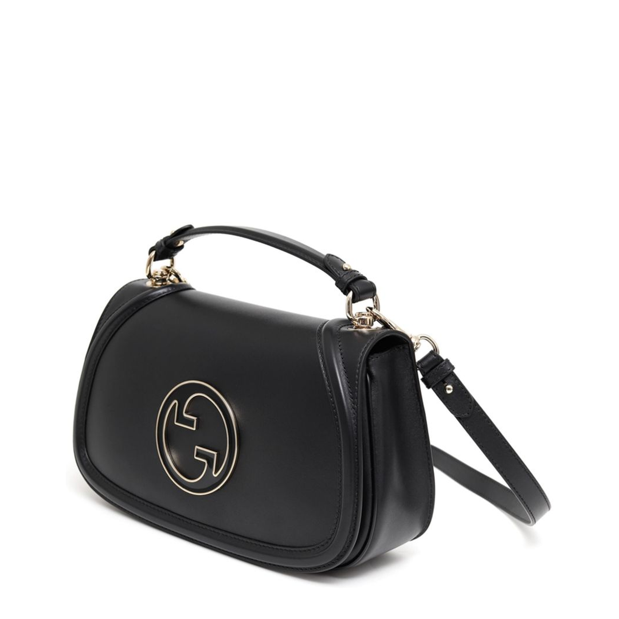 Blondie Large Leather Top Handle Bag - Black - Image 2