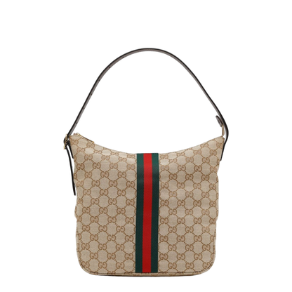 Lunetta Medium Canvas Crossbody - Sand and Brown GG Canvas - Image 1