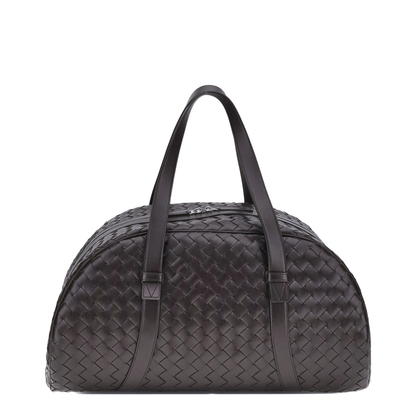 Intrecciato Leather Duffel Bags - Black - Image 1