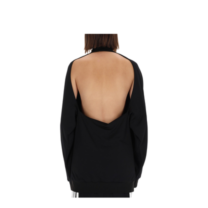 Black Cotton Zip-Up Tracksuit Jacket - Image 4