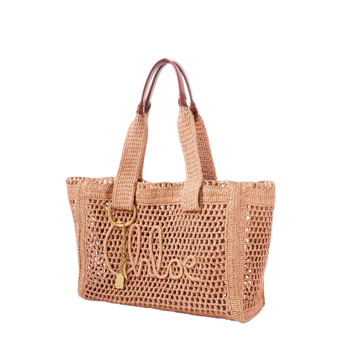 Summer Banana East-West Raffia Tote Bag - Summery Beige - Image 3