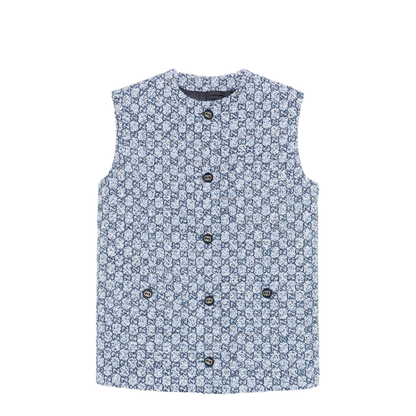Multicolor Tweed Gilet - Image 1