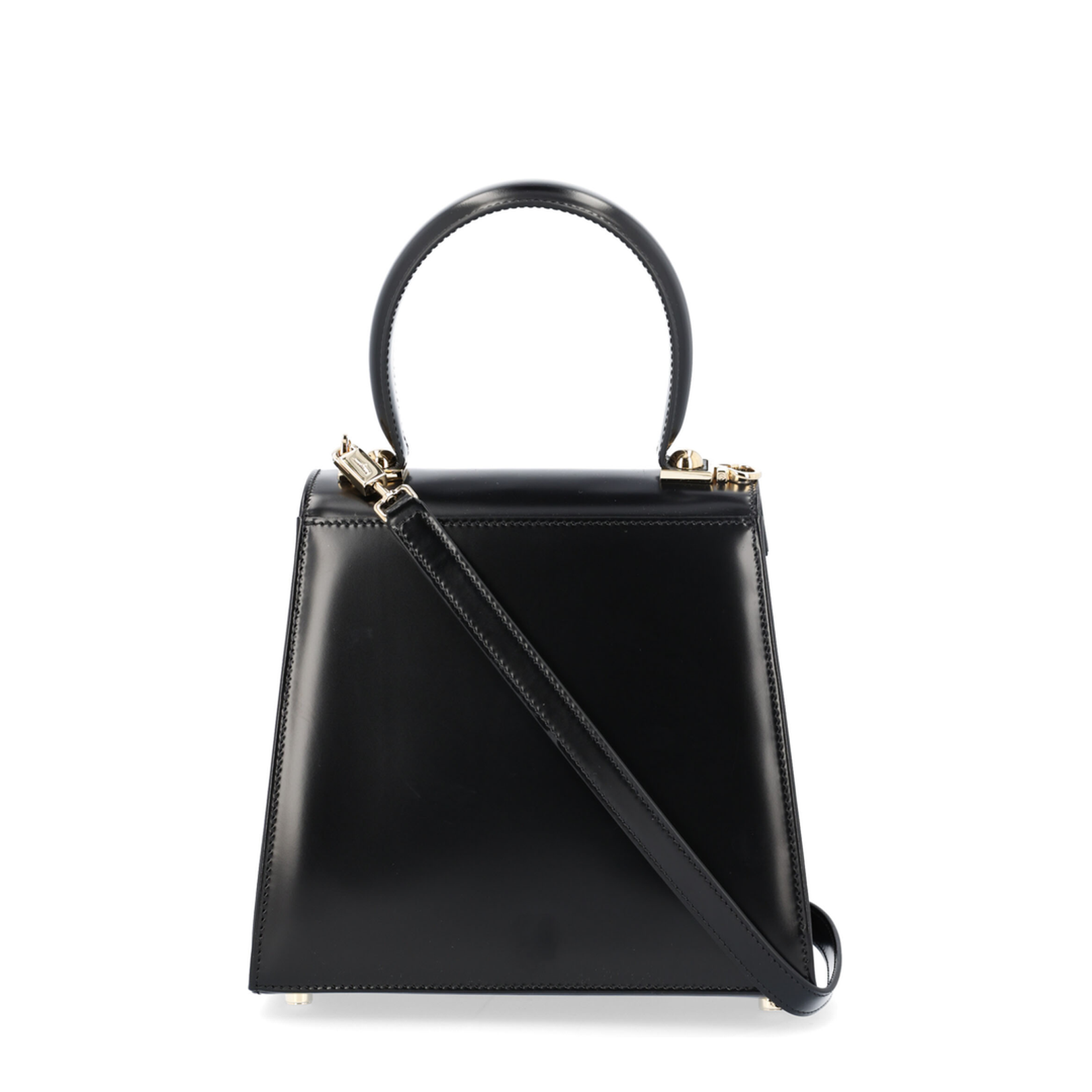 Iconic (M) Top Handle Bag Leather Black - Image 3