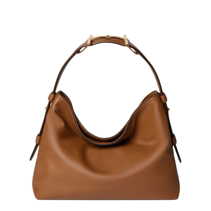 Beatrix Medium Leather Shoulder Bag - Brown - Image 1