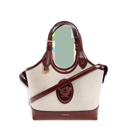 Rivière Canvas Tote - Brown/Beige - Image 1