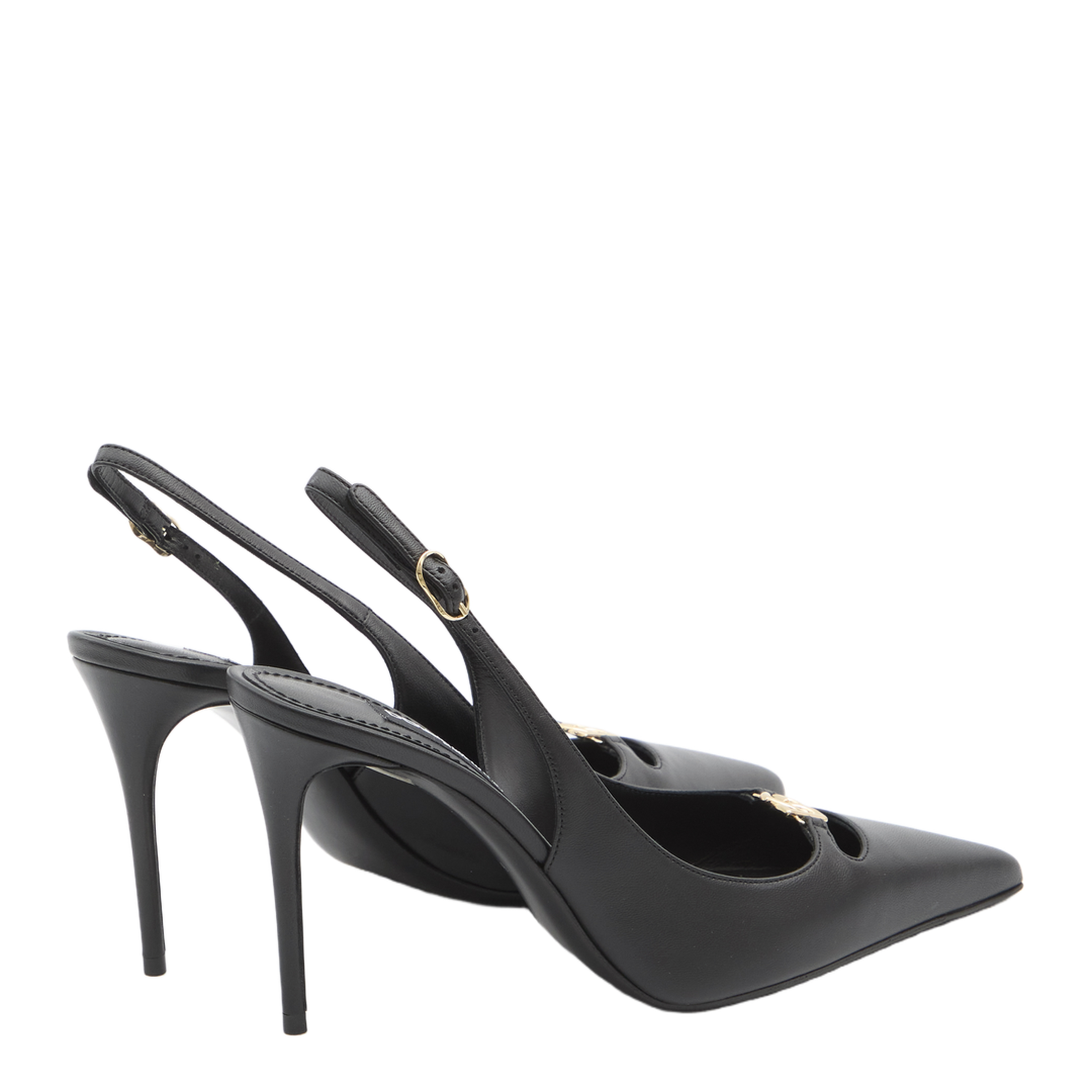 Leather Pump With Metal Dg Logo - Image 3