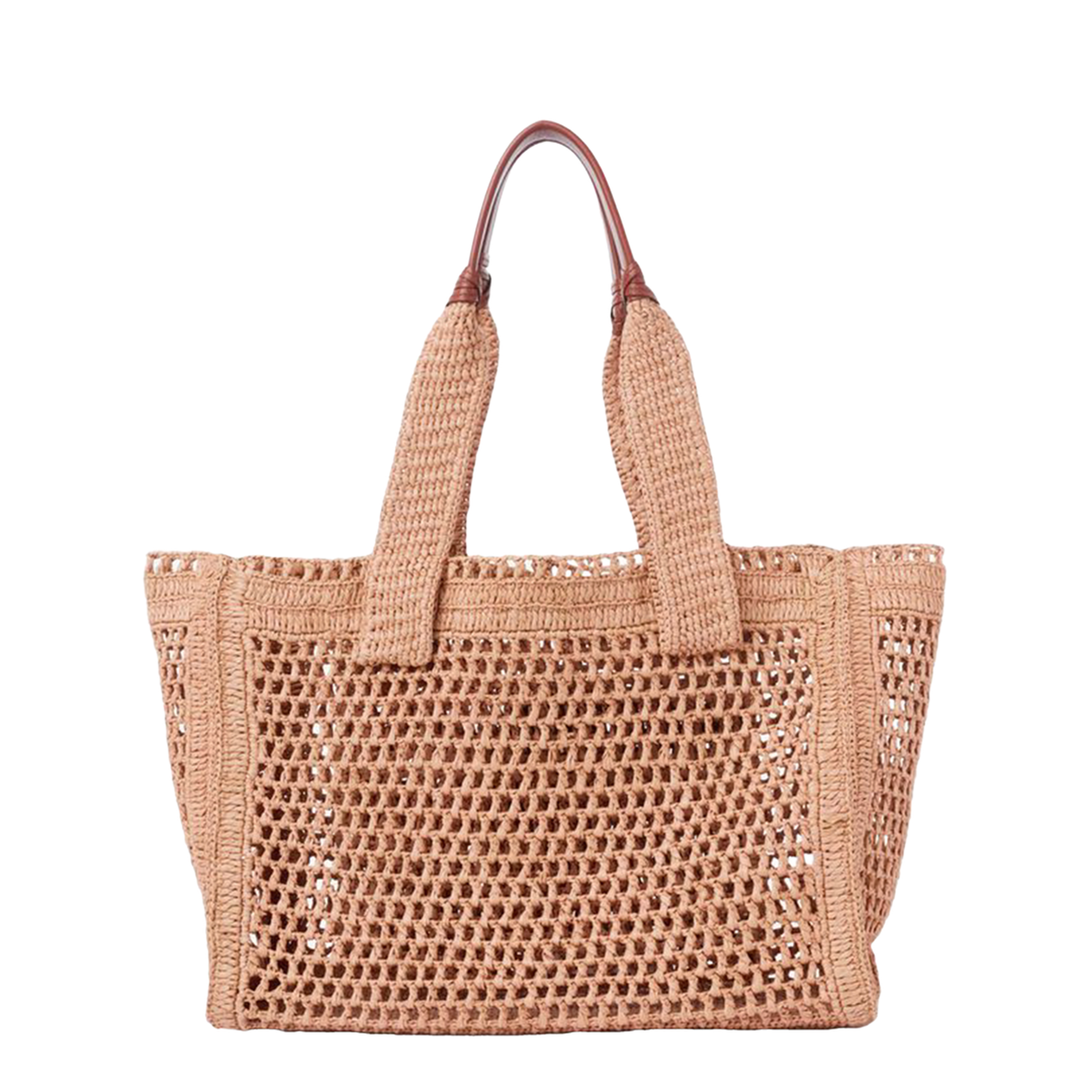 East-West Summer Banana Raffia Tote Bag - Image 2