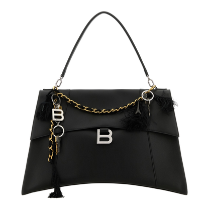 Hourglass Soft Large Handbag in Black - Image 1