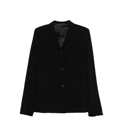 Black Convertible Neck Blazer - Image 1