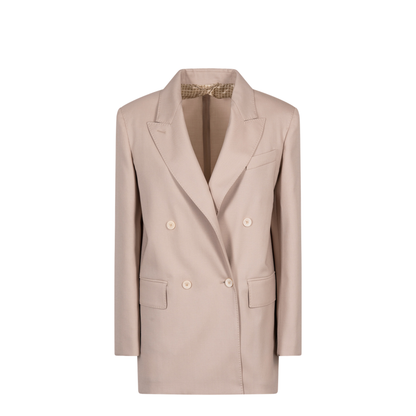 Double-Breasted Wool Blend Blazer - Image 1