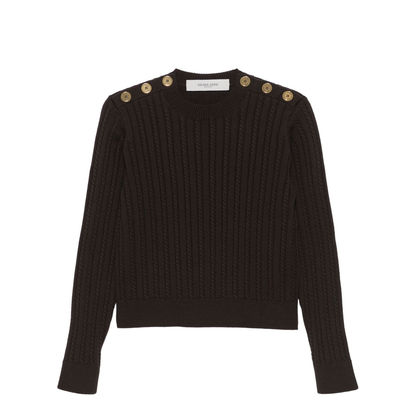 Coffee Brown Crew Neck Long Sleeve Sweater - Image 1