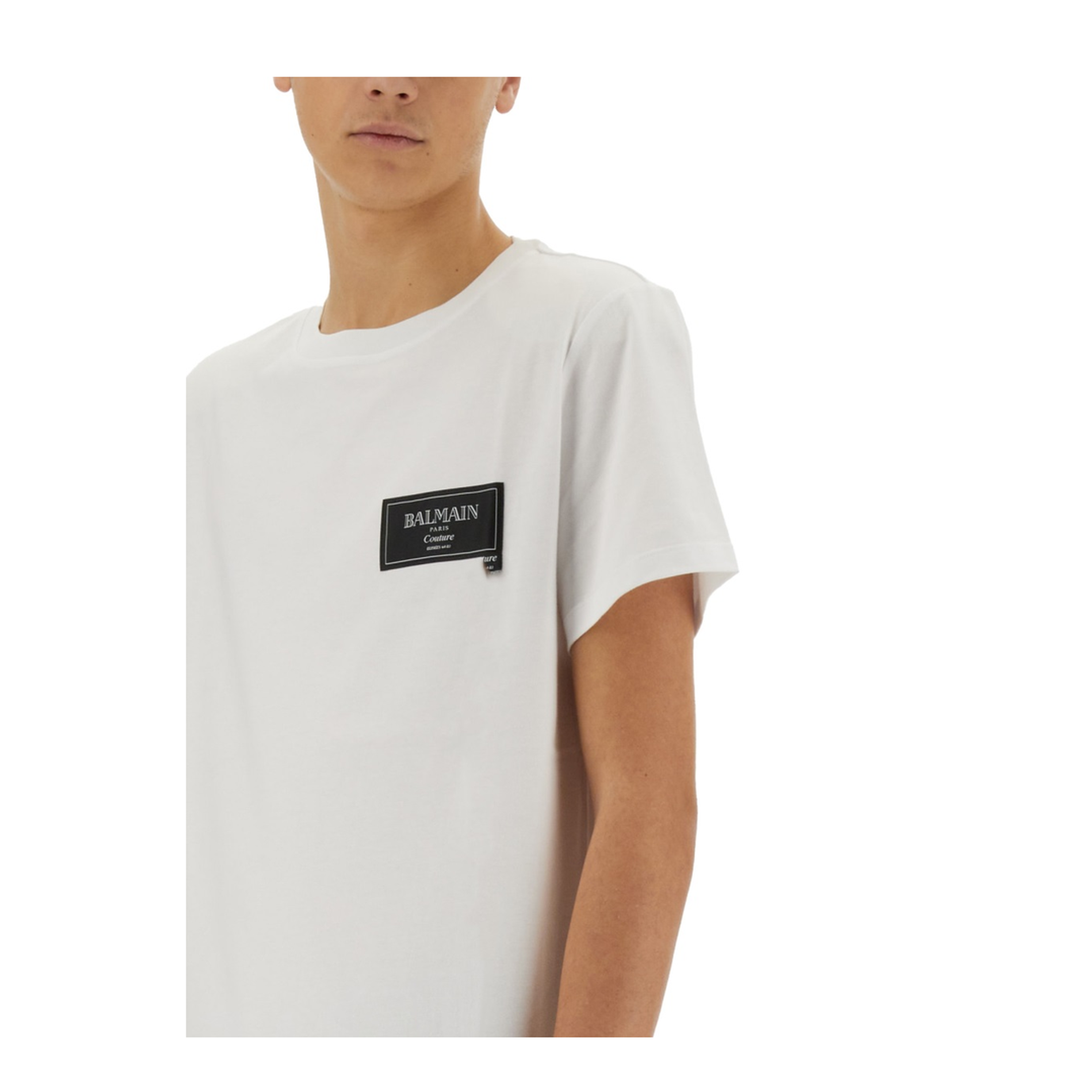 T-shirt with Couture Label White - Image 4