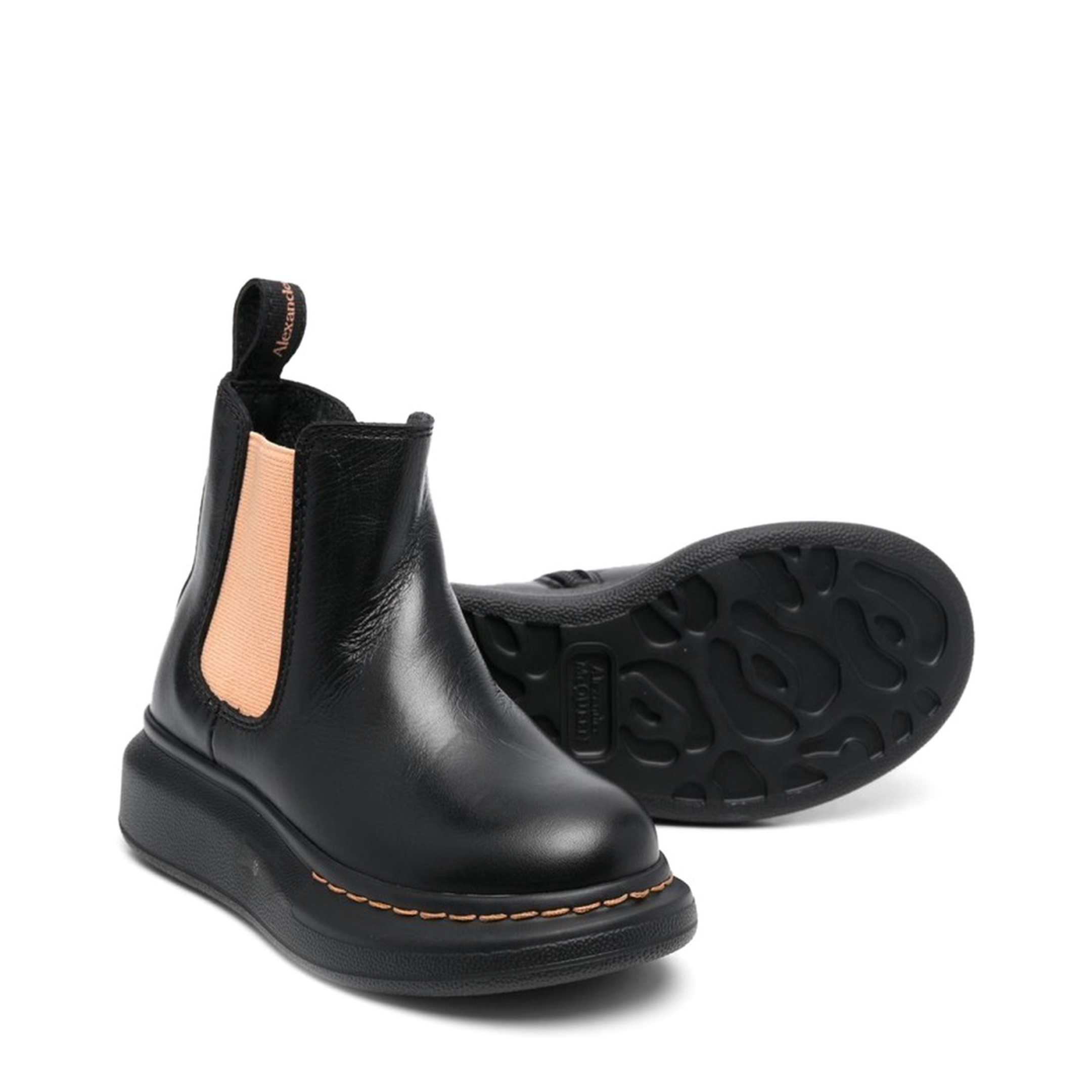 Ankle Boot with Contrasting Elastic on the Side - Image 2