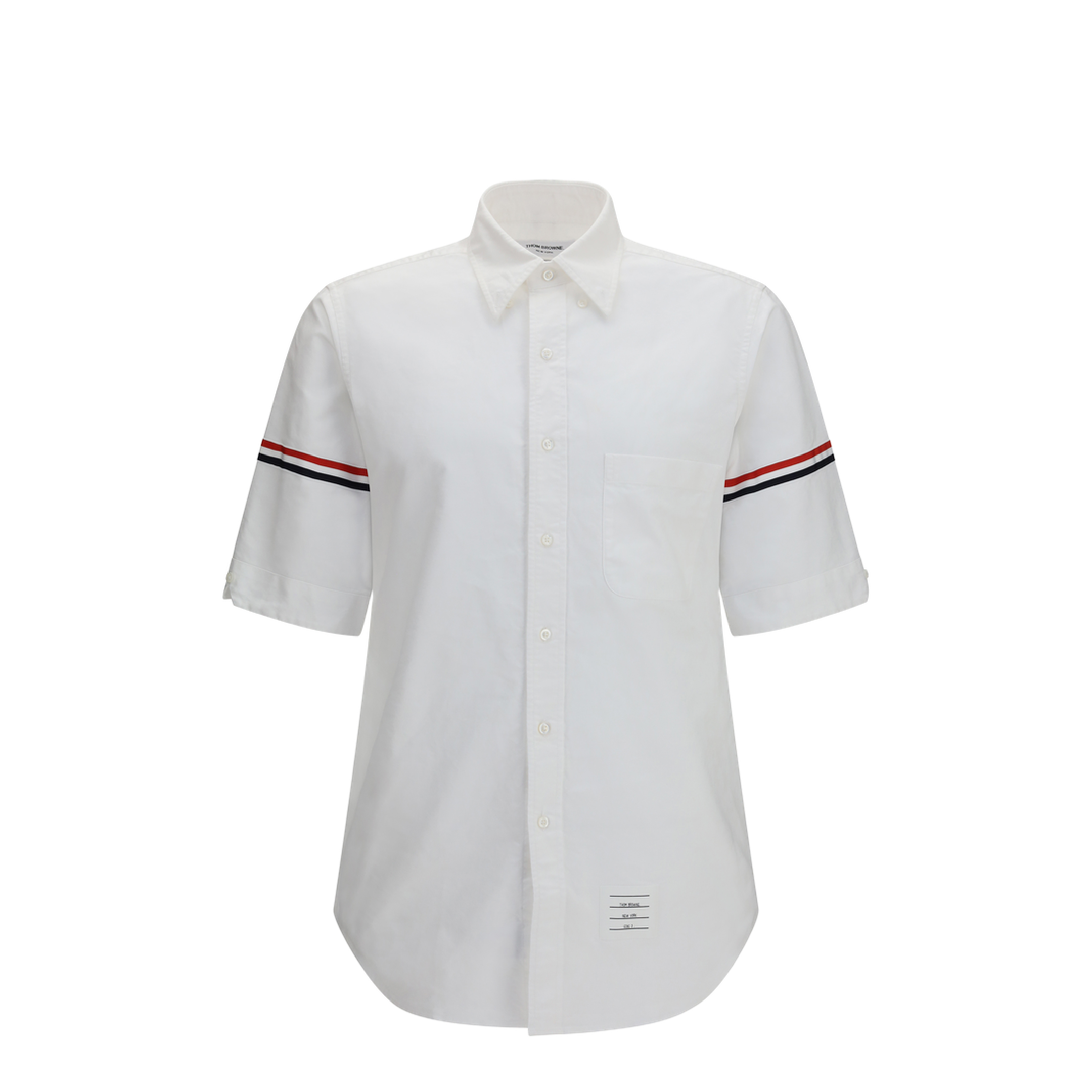 Short-sleeve Shirt with Contrast Stripes - Image 1