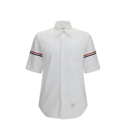 Short-sleeve Shirt with Contrast Stripes - Image 1