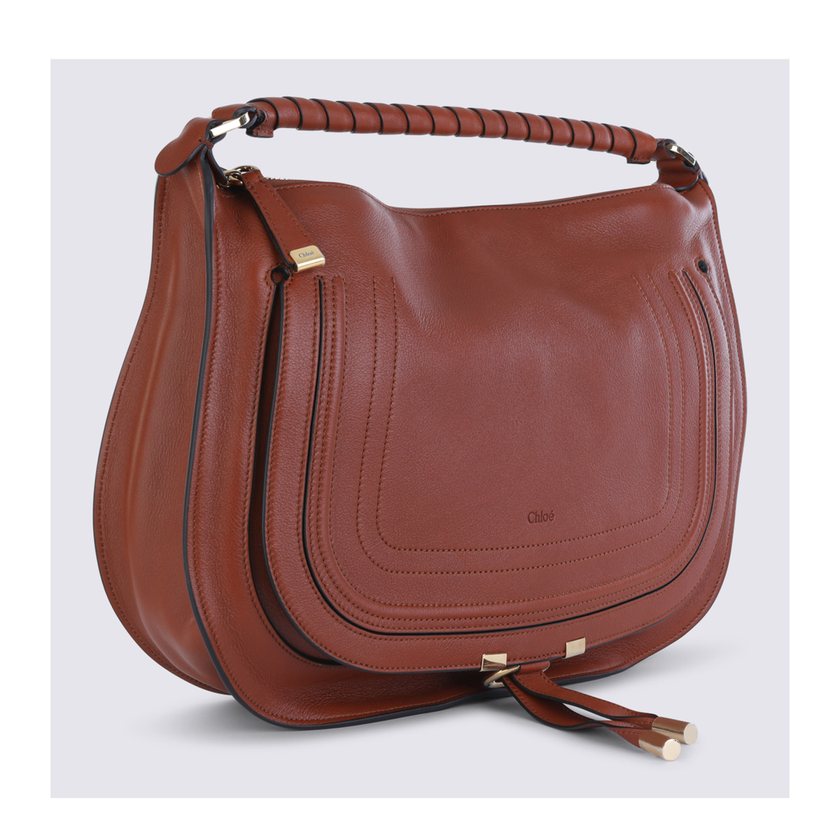 Marcie Medium Calfskin Shoulder Bag - Clay Brown - Image 3