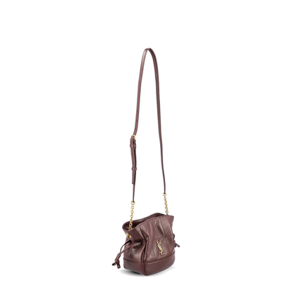 Jamie Mini Lambskin Shoulder Pouch - Rouge Cabernet - Image 3