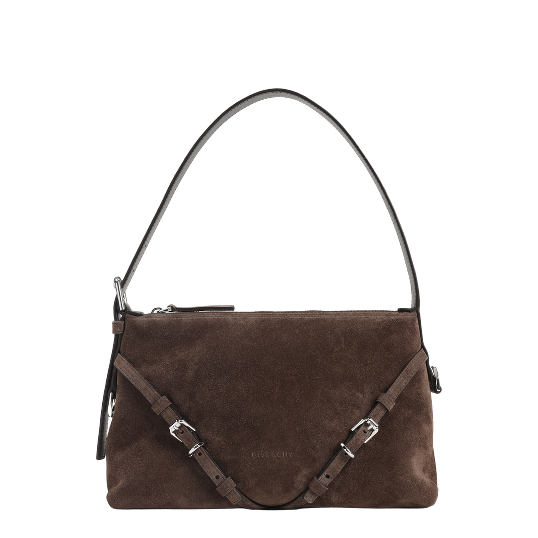Mini Voyou Shoulder Bag Suede Brown - Image 1