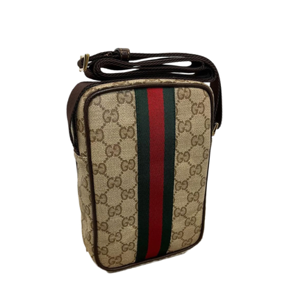 Cruise Mini Coated Canvas Crossbody - Sand and Dark Brown - Image 2