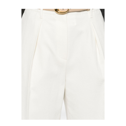 Cropped Cotton Trousers - Image 2