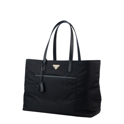 Re-Edition 1978 Large Re-Nylon & Saffiano Leather Tote Bag - Black - Image 1