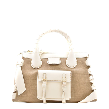 Edith Medium Calfskin Day Bag - White - Image 1