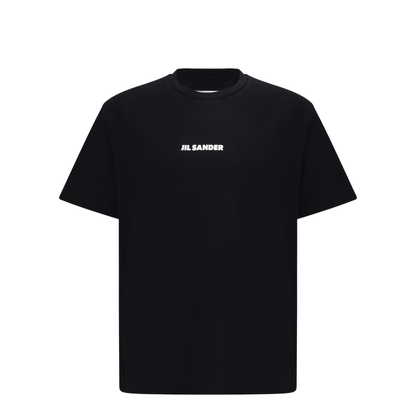 Crew-neck cotton T-shirt with printed logo - Image 1