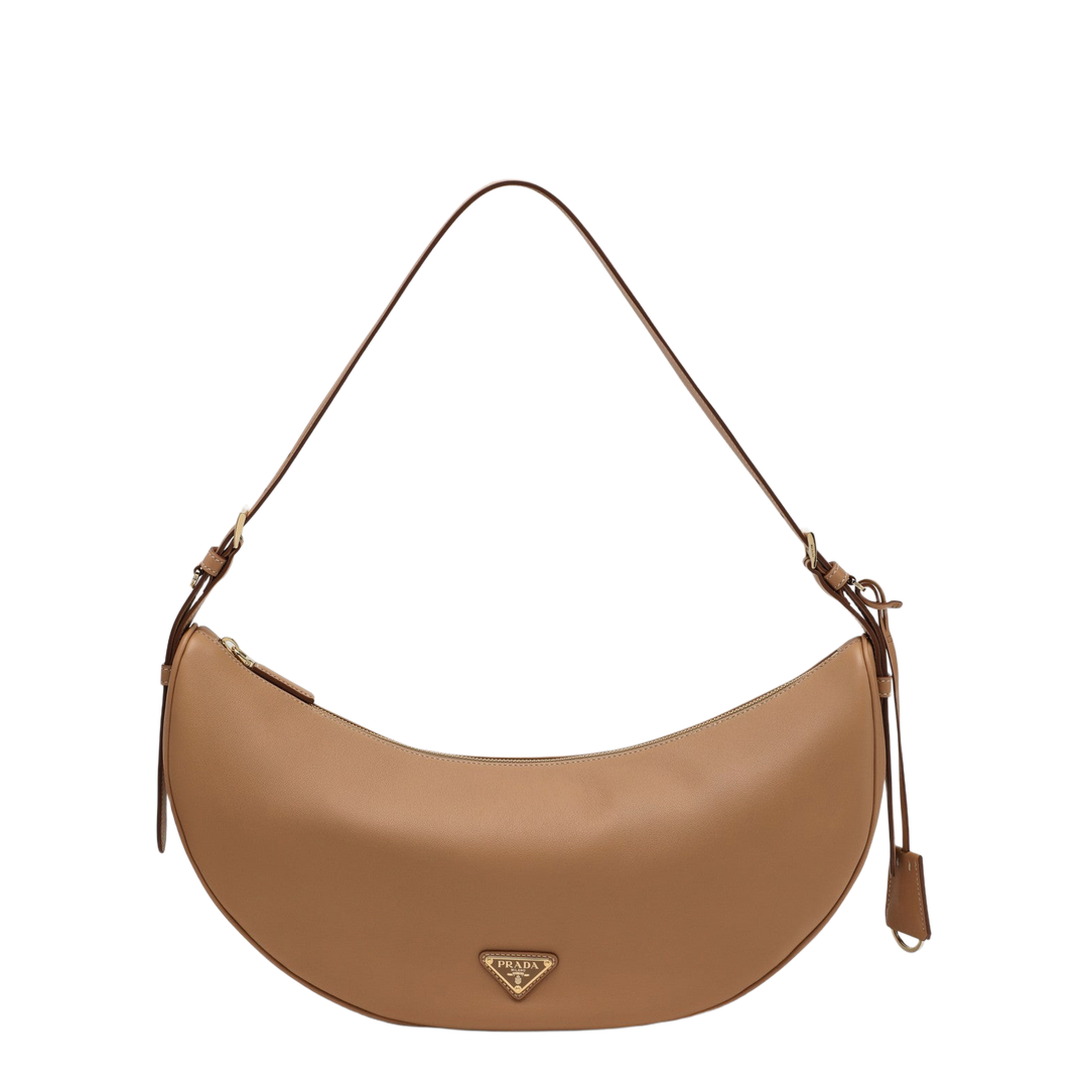 Demi-Lune Large Calfskin Shoulder Bag - Natural - Image 1