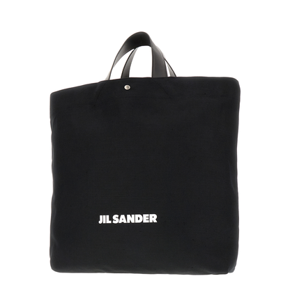 Black Canvas Shopping Bag - Image 2