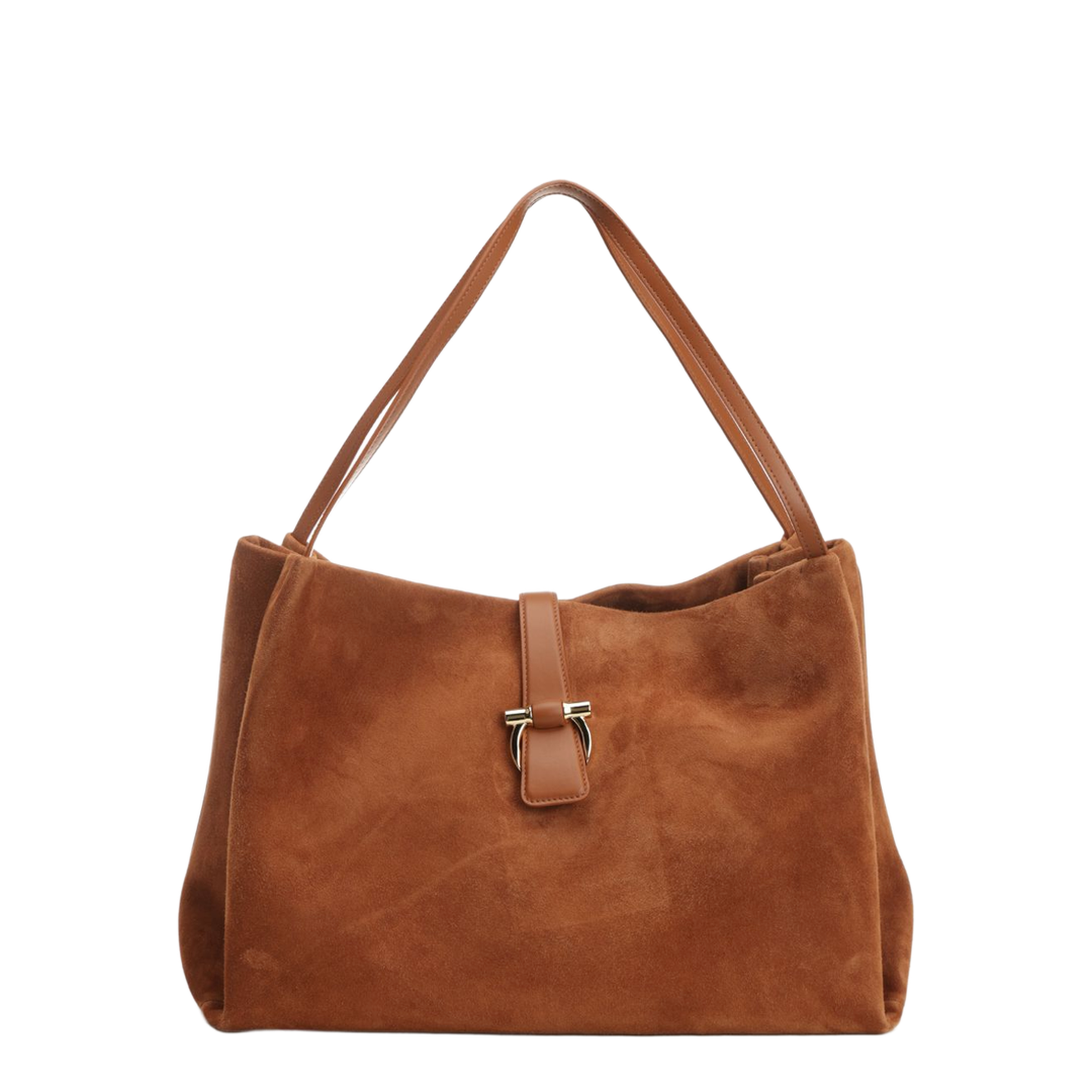 Brown Goatskin Suede Tote Bag - Image 4