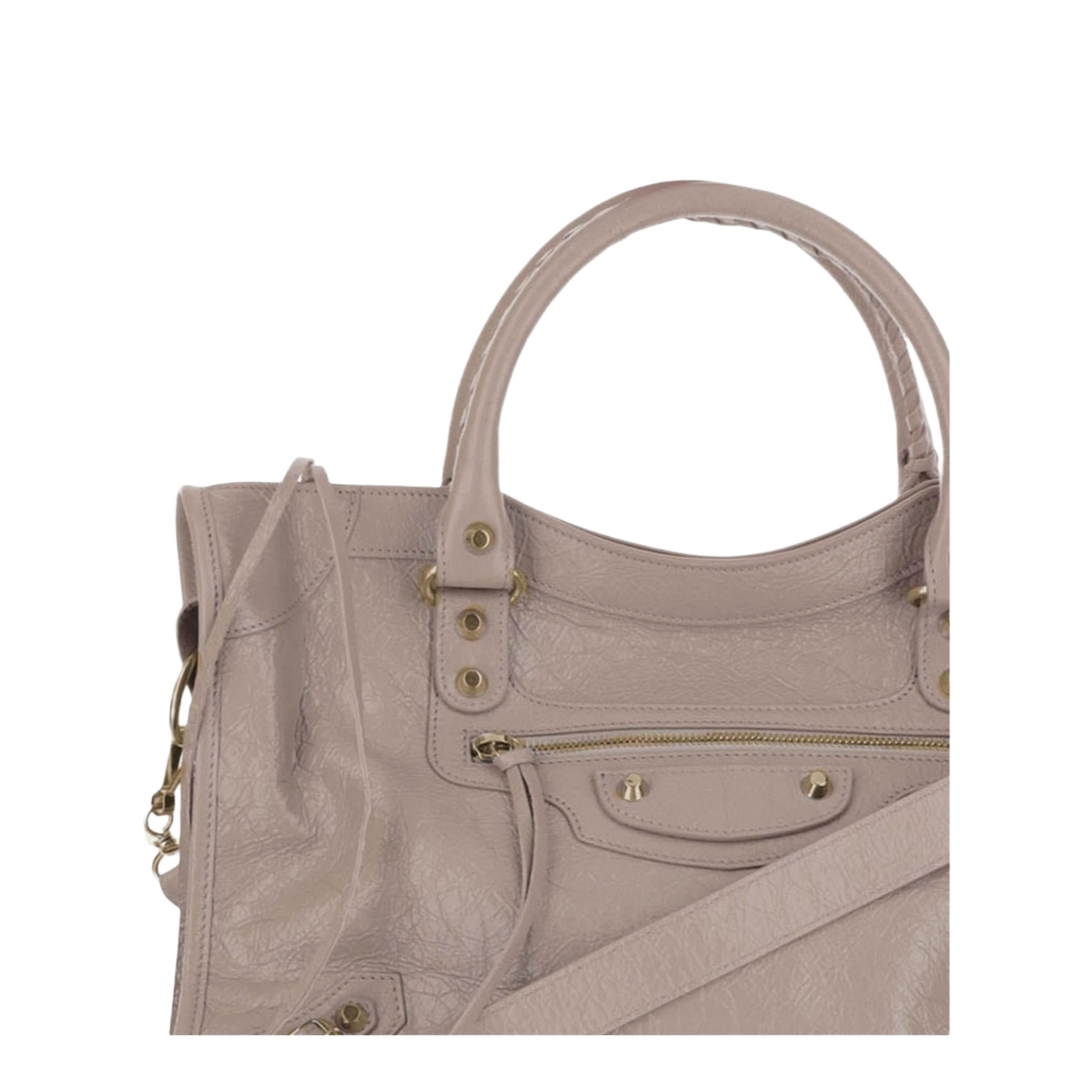 Le City Medium Hammered Lamb Leather Shoulder Bag - Blush Pink - Image 2