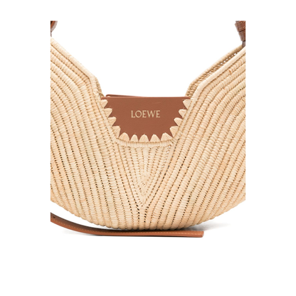 Swing Medium Raffia Calfskin Shoulder Bag - Natural/Tan - Image 5