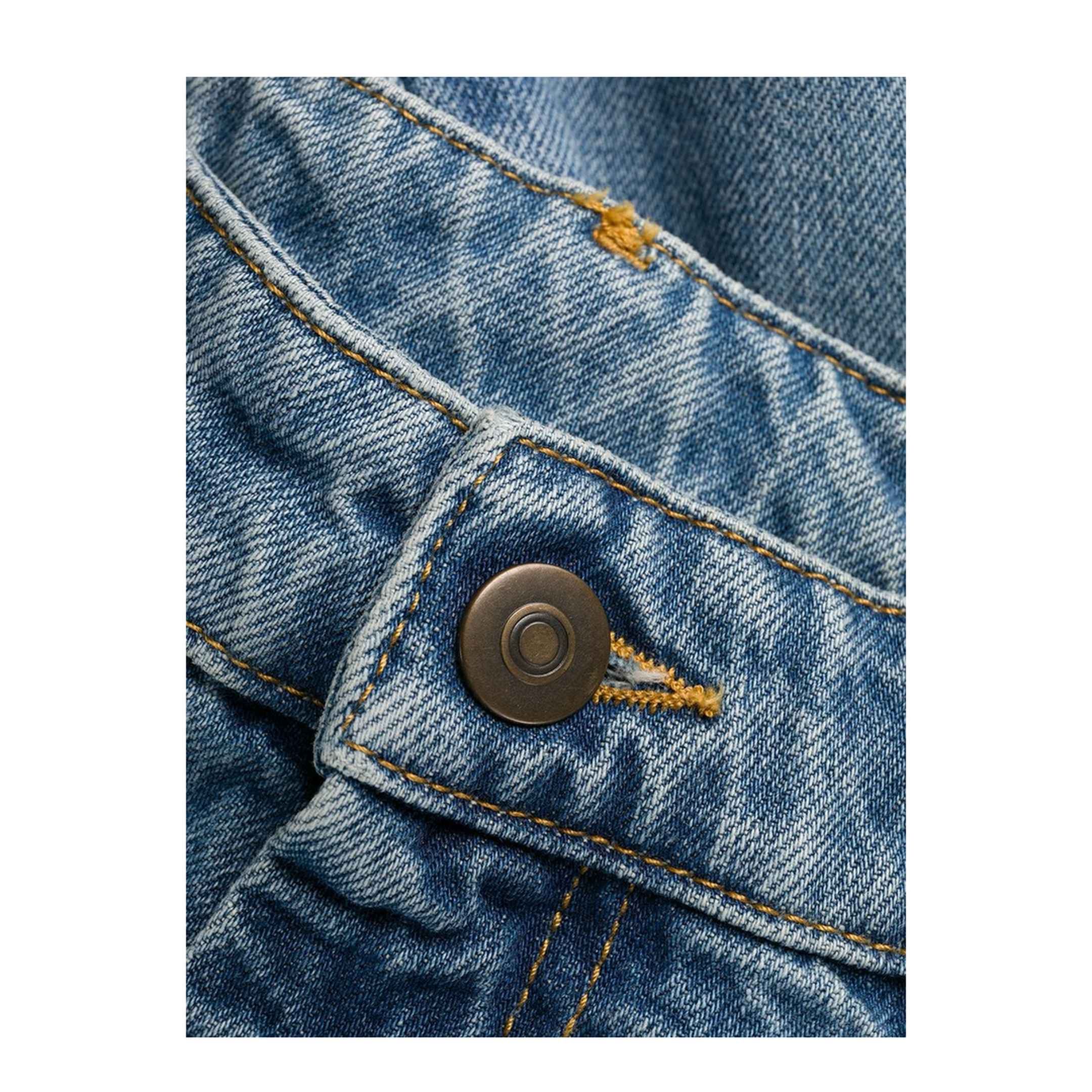 Blue Denim Regular-waisted Wide-leg Jeans - Image 3