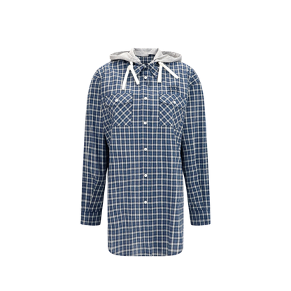 Checked Hooded Shirt - Image 1