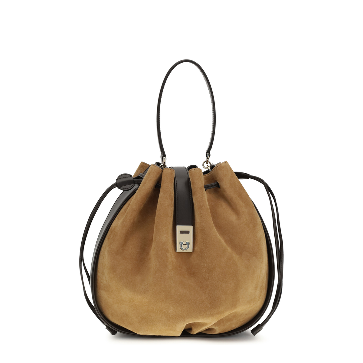 Hug One Size Calf Leather Bucket Bag - Natural - Image 1