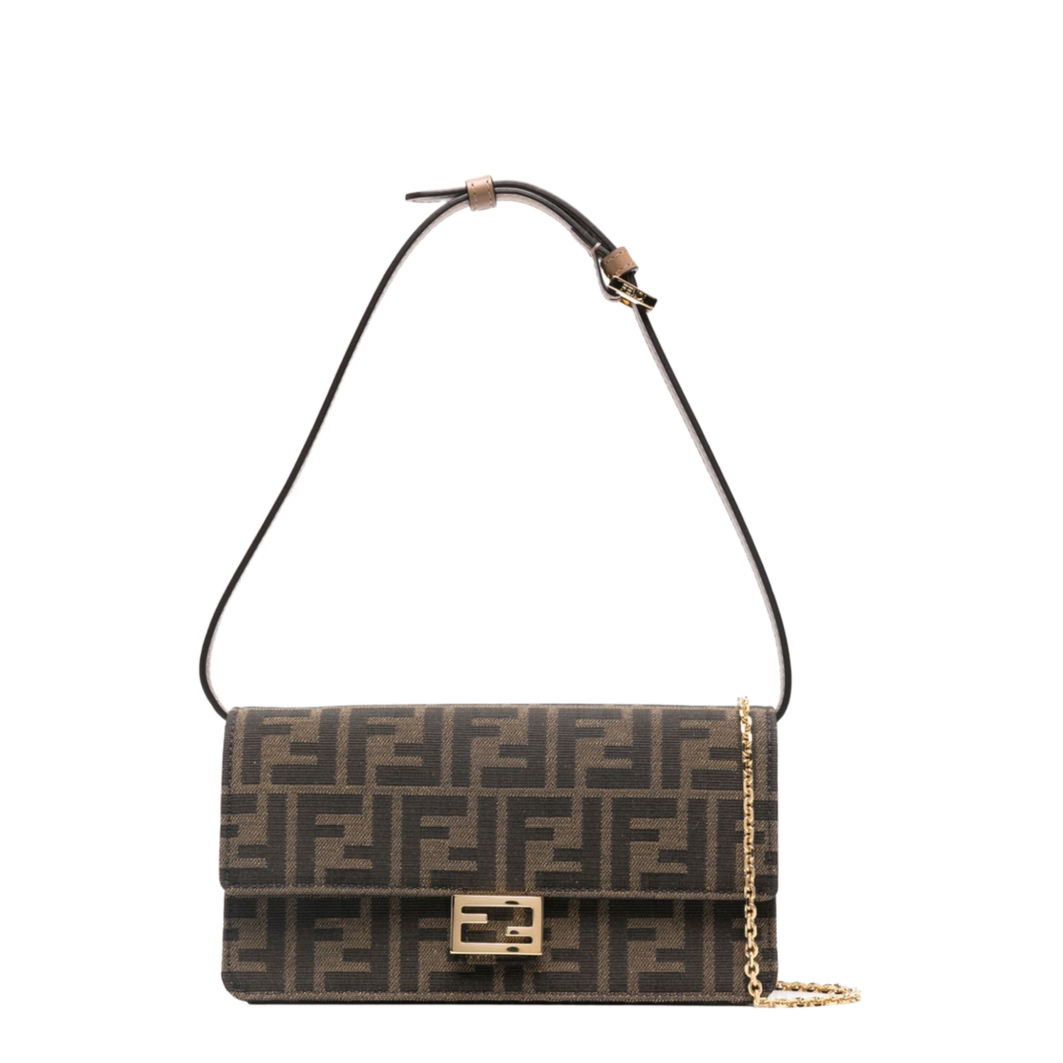 Baguette FF Jacquard Chain Wallet - Brown - Image 1