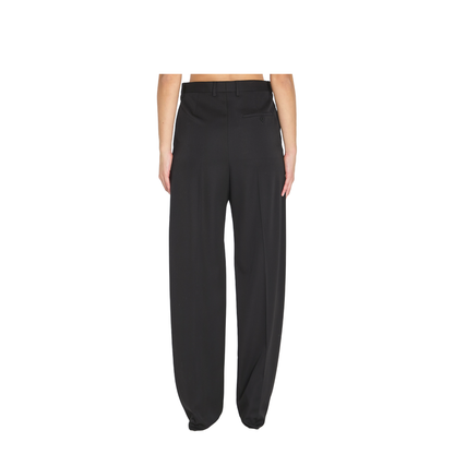 Black Wool Wide-Leg Pant - Image 4