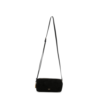 Kye Mini Crackle Patent Leather Crossbody - Black - Image 1