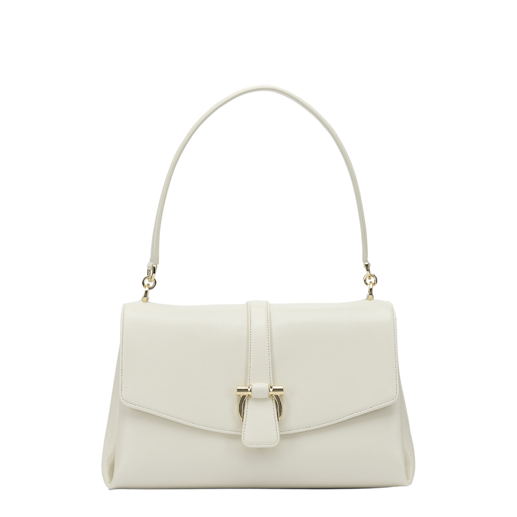 Leather Shoulder Bag White - Image 1