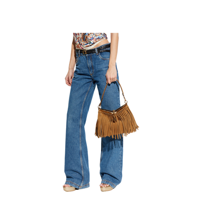 Vela Medium Suede Bag - Camel Brown - Image 2