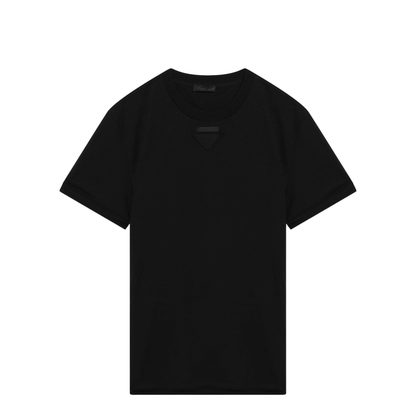 Black Cotton T-Shirt - Image 1