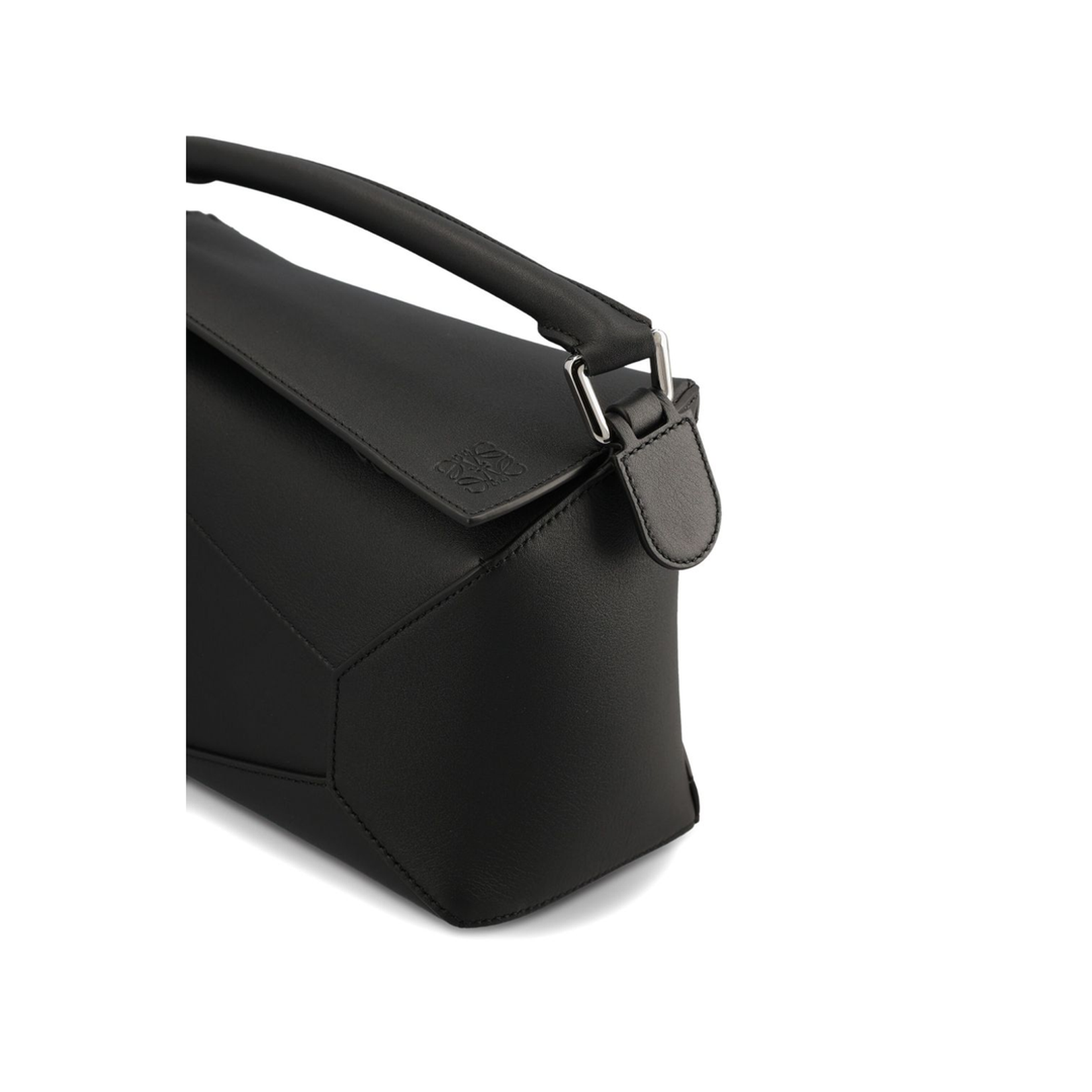 Small Puzzle Edge Bag in Soft Grained Calfskin Black - Image 2