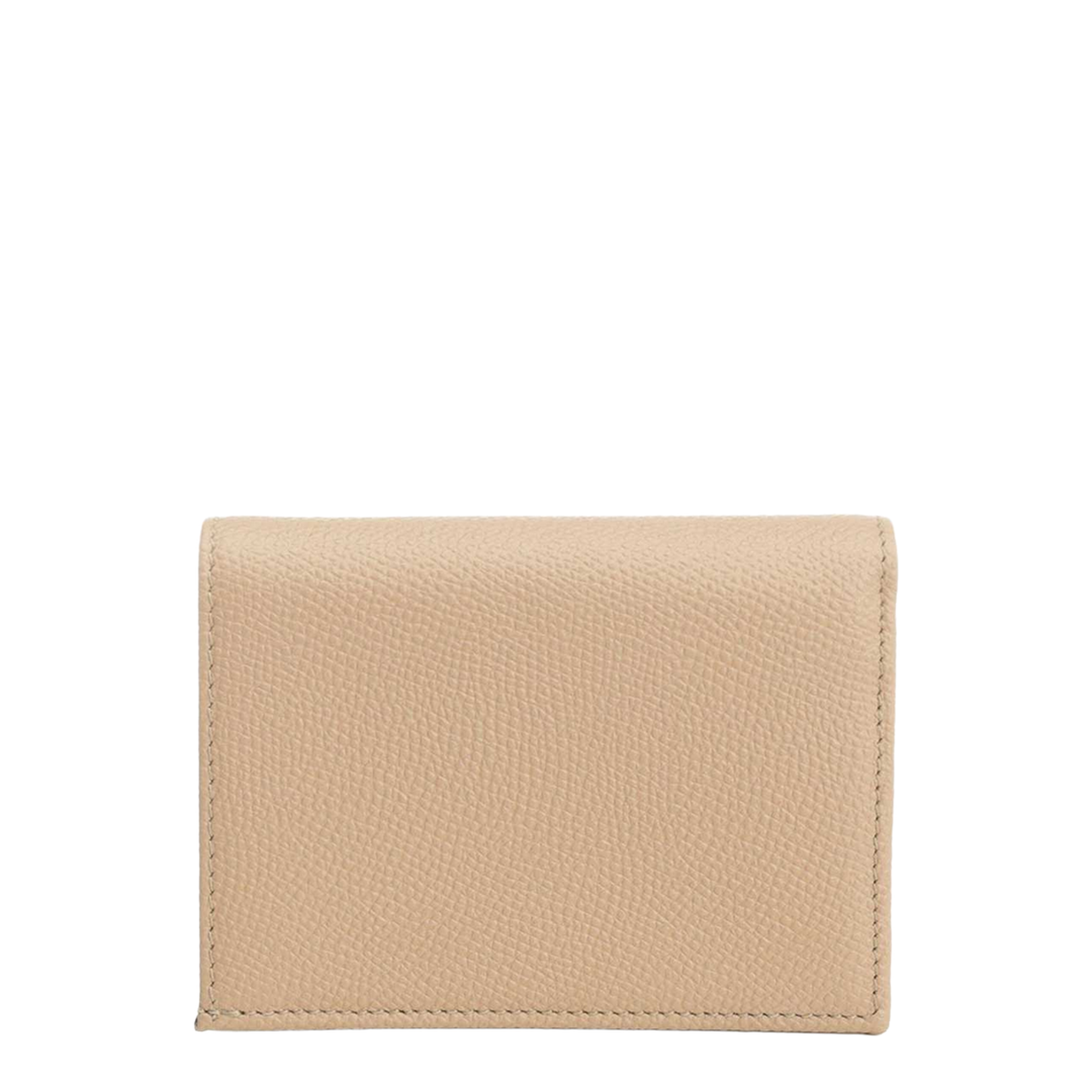 VLogo Signature Pebble-Grain Calfskin Wallet - Rose Sand - Image 3