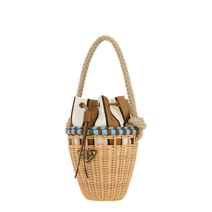 Wicker Mini Bucket Bag - Image 2