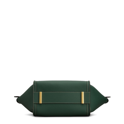 Medium Calf Leather Shopping Bag - Green - Image 6