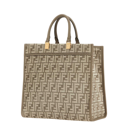 Sunshine Medium Canvas Shopper Bags - Beige - Image 3