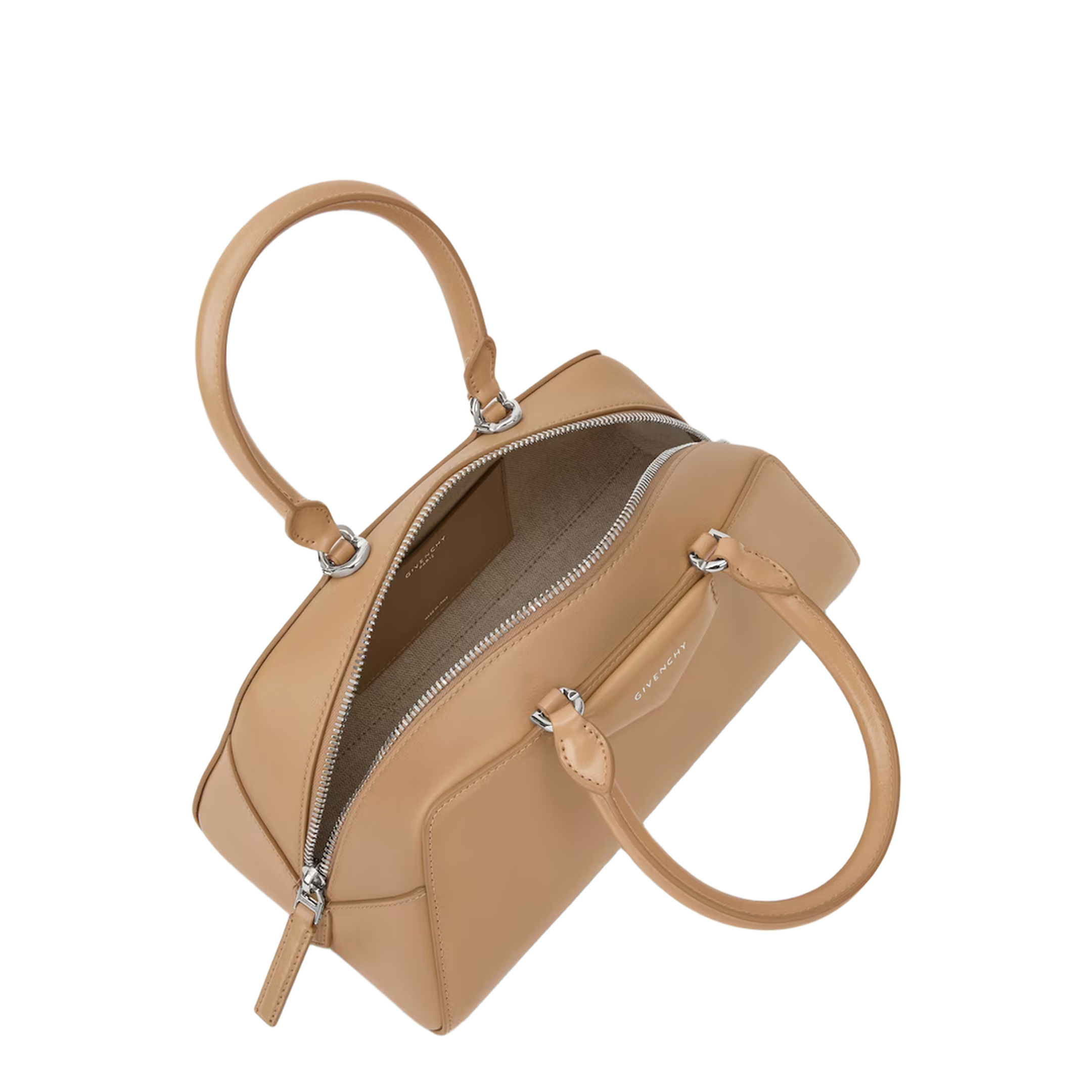 Beige Leather Small Antigona East-West Handbag - Image 3